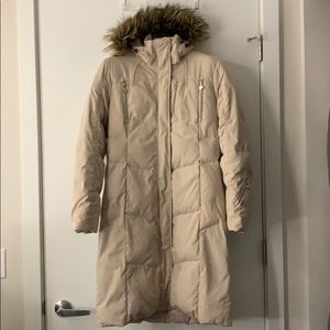 Calvin Klein Faux Fur Hood Longline Puffer Coat
